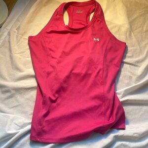 Women’s pink Under Armour tank top large